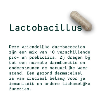 Anne-Sietske's personal 30-day plan (Lactobacillus, Digest, Multivit)